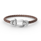 [Elowen jewels ]FORCE LARGE HORSESHOE HALF DIAMOND BRACELET SILVER