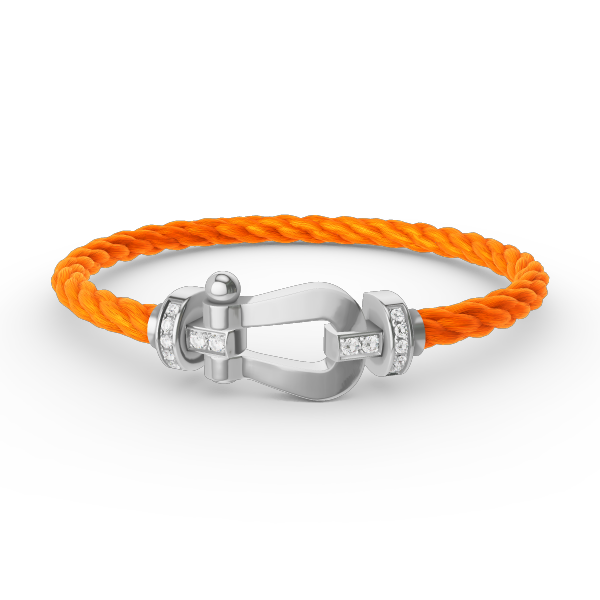 [Elowen jewels ]FORCE LARGE HORSESHOE HALF DIAMOND BRACELET SILVER