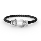 [Elowen jewels ]FORCE LARGE HORSESHOE HALF DIAMOND BRACELET SILVER
