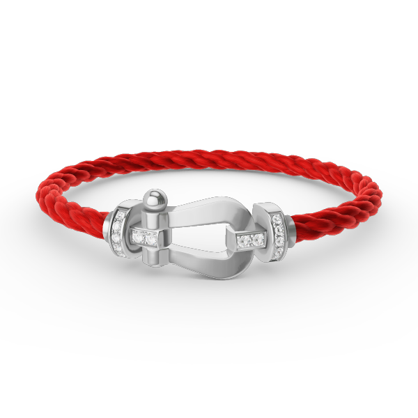 [Elowen jewels ]FORCE LARGE HORSESHOE HALF DIAMOND BRACELET SILVER