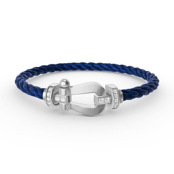 [Elowen jewels ]FORCE LARGE HORSESHOE HALF DIAMOND BRACELET SILVER