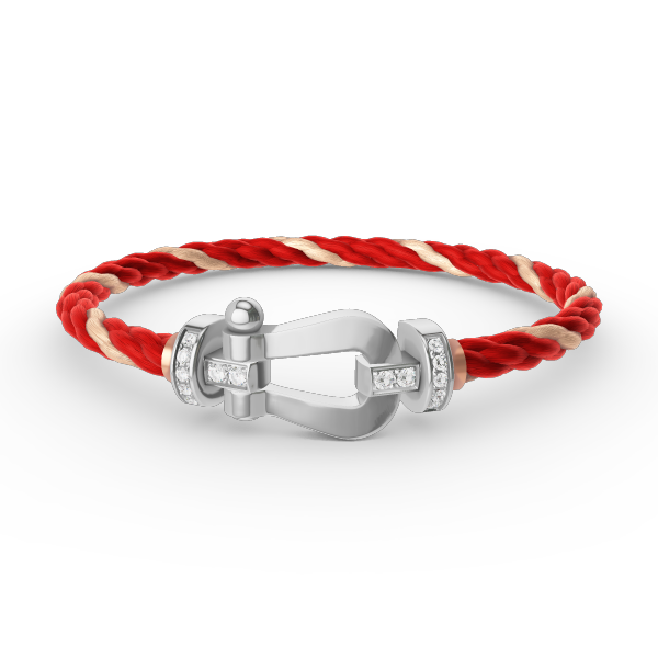 [Elowen jewels ]FORCE LARGE HORSESHOE HALF DIAMOND BRACELET SILVER