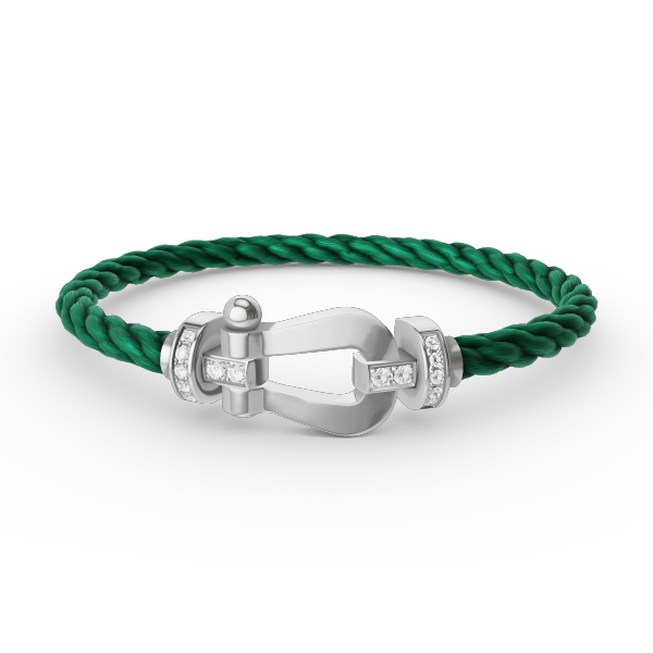 [Elowen jewels ]FORCE LARGE HORSESHOE HALF DIAMOND BRACELET SILVER