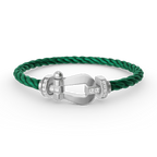 [Elowen jewels ]FORCE LARGE HORSESHOE HALF DIAMOND BRACELET SILVER