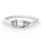 [Elowen jewels ]FORCE LARGE HORSESHOE HALF DIAMOND BRACELET SILVER