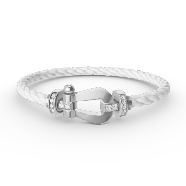 [Elowen jewels ]FORCE LARGE HORSESHOE HALF DIAMOND BRACELET SILVER
