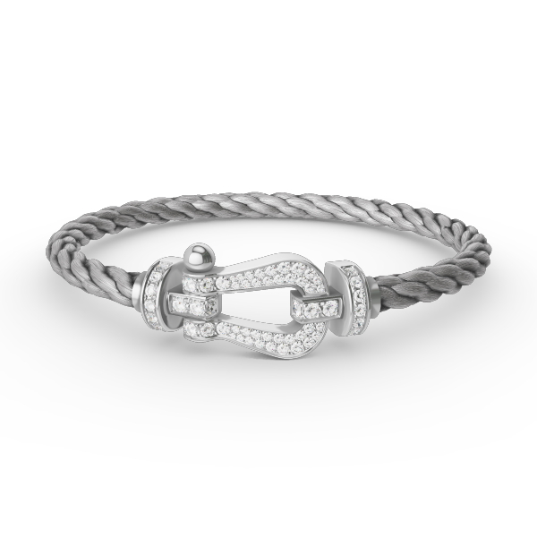 [Elowen jewels ]FORCE LARGE HORSESHOE FULL DIAMOND BRACELET SILVER