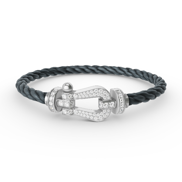 [Elowen jewels ]FORCE LARGE HORSESHOE FULL DIAMOND BRACELET SILVER