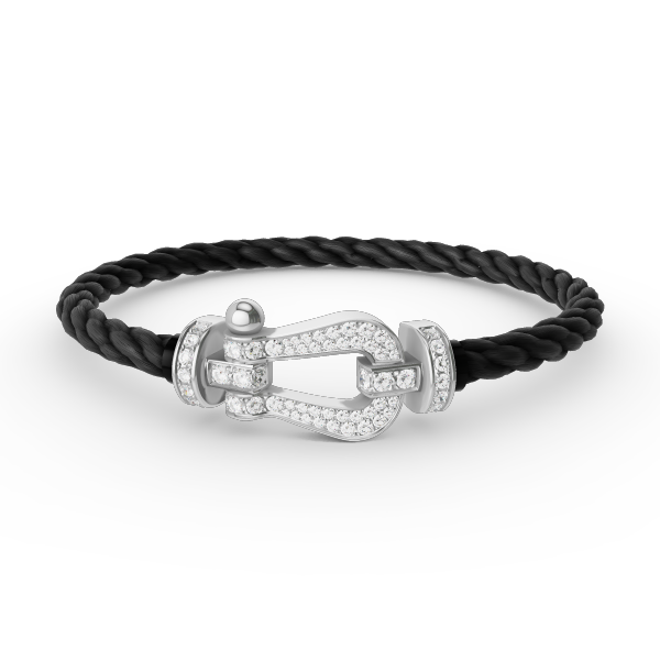 [Elowen Jewels]FORCE LARGE HORSESHOE FULL DIAMOND BRACELET SILVER