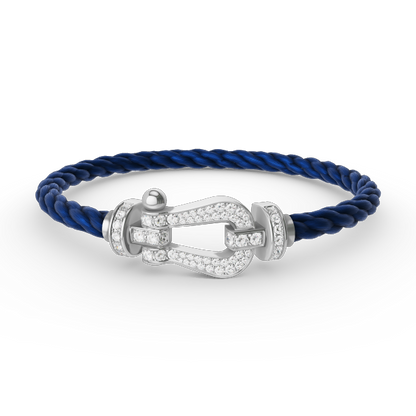 [Elowen Jewels]FORCE LARGE HORSESHOE FULL DIAMOND BRACELET SILVER