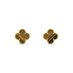 [Elowen jewels ]CLOVER MEDIUM 1 MOTIFS TIGER EYE EARRINGS