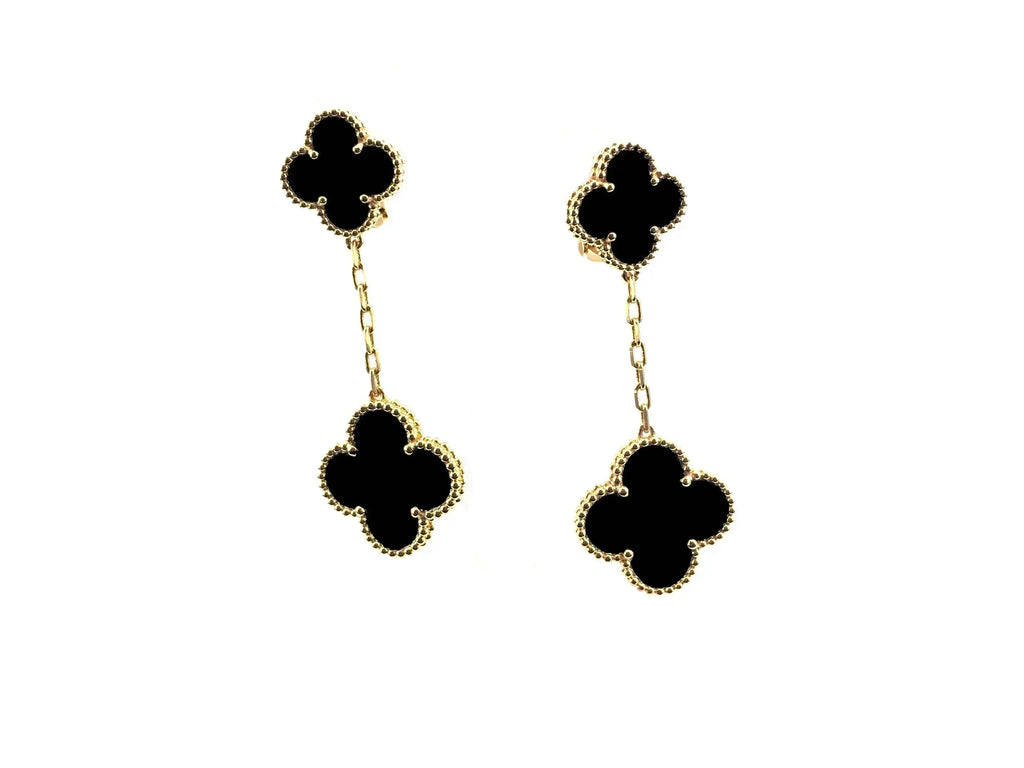 [Elowen jewels ]CLOVER 2 MOTIFS  EARRINGS (MULTIPLE CHOICESC