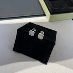 [Elowen jewels ]CLOVER MINI DIAMOND STUD EARRINGS